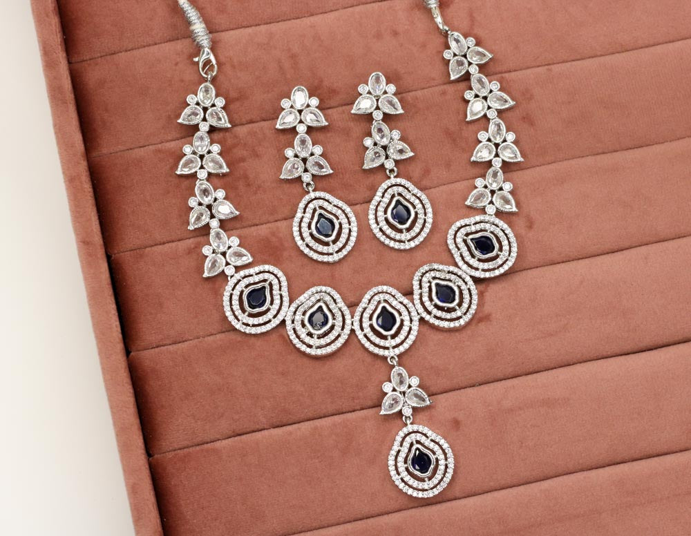 Ashya AD Necklace Set - AJEH Jewellery