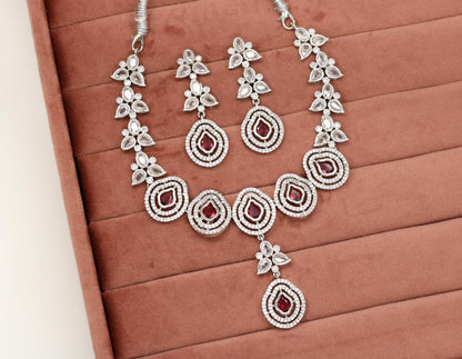 Ashya AD Necklace Set - AJEH Jewellery