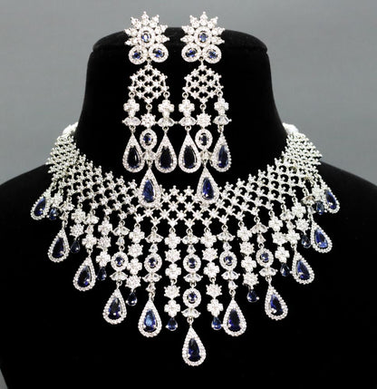 Afreen AD Necklace Set - AJEH Jewellery