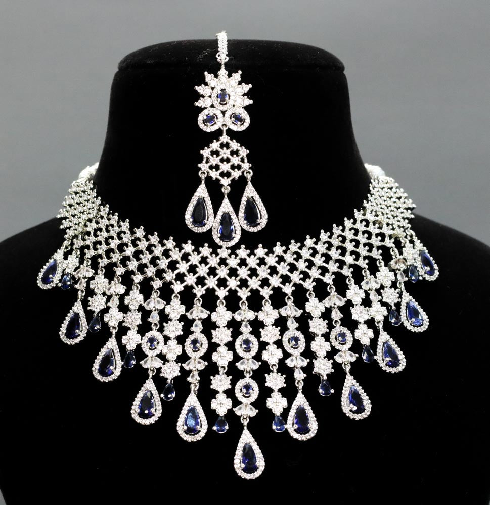 Afreen AD Necklace Set - AJEH Jewellery