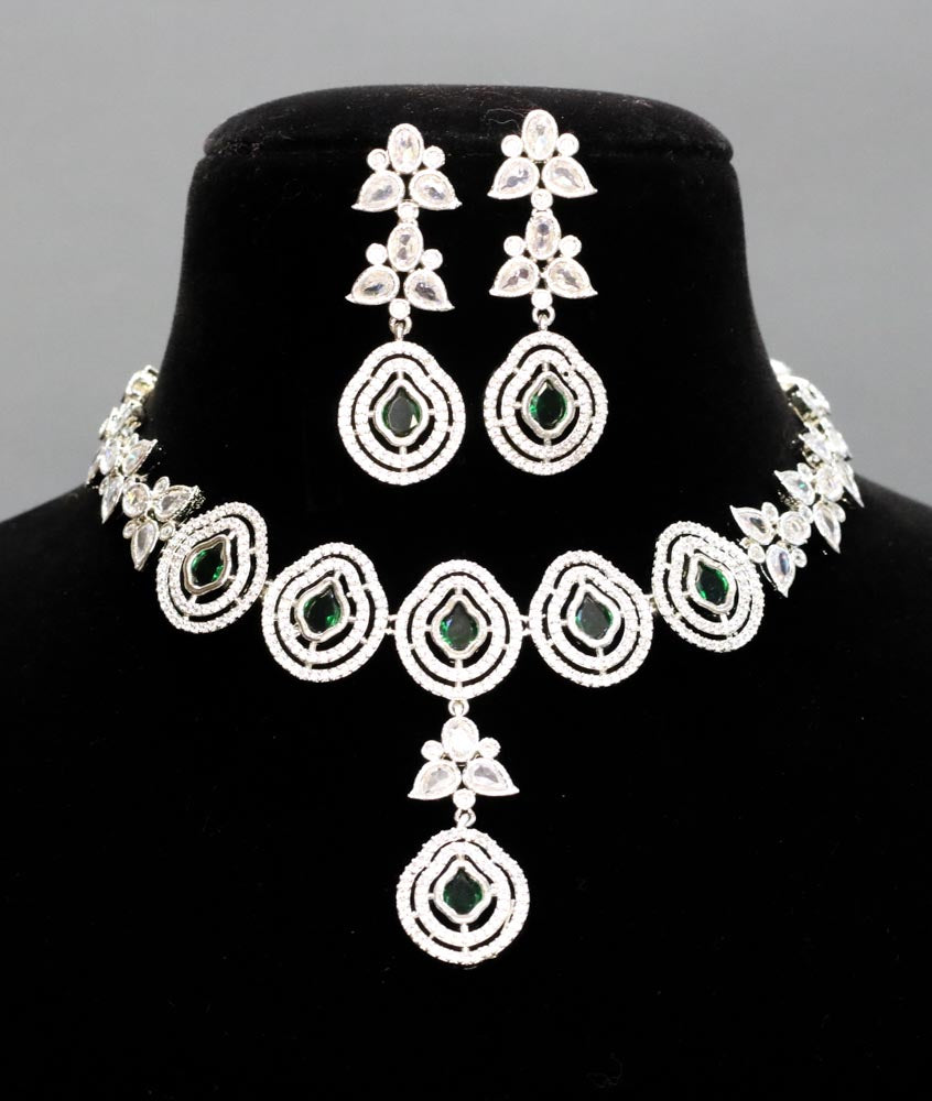 Ashya AD Necklace Set - AJEH Jewellery