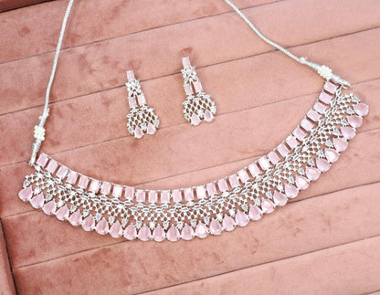 Ayzah AD Necklace Set - AJEH Jewellery