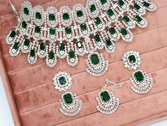 Kiara AD Necklace Set - AJEH Jewellery
