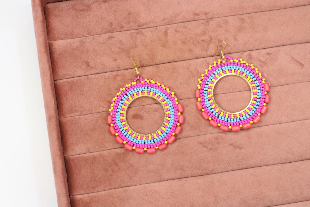 Julia Handbeaded Earrings - AJEH Jewellery