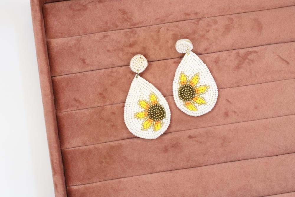 Clara Handbeaded Earrings - AJEH Jewellery