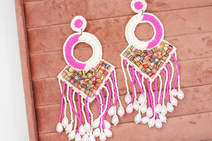 Cecilia Handbeaded Earrings - AJEH Jewellery