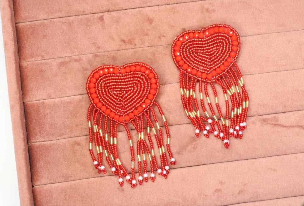 Lucia Handbeaded Earrings - AJEH Jewellery