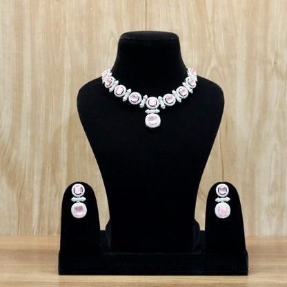 Nadira AD Necklace Set - AJEH Jewellery