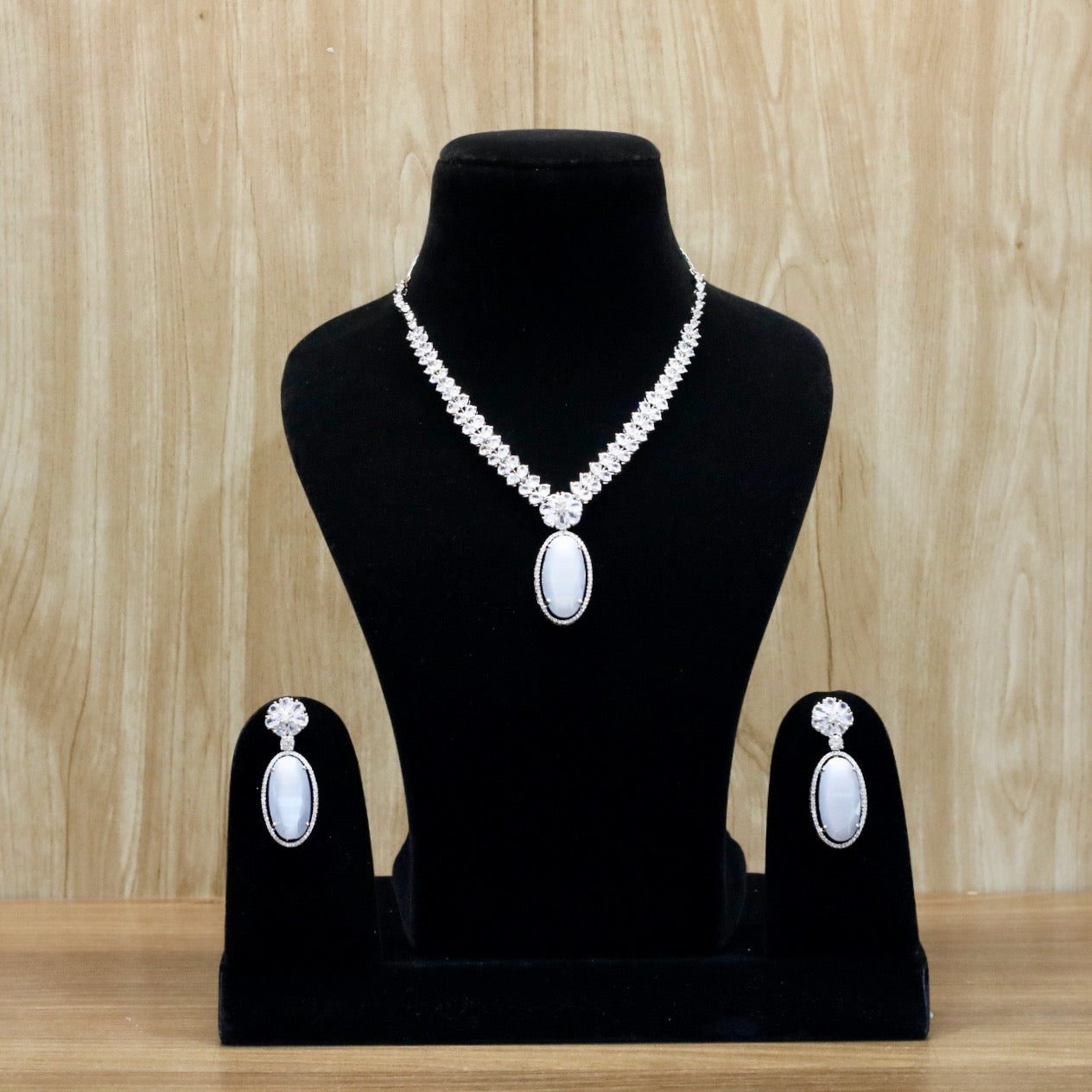 Zahra AD Necklace Set - AJEH Jewellery