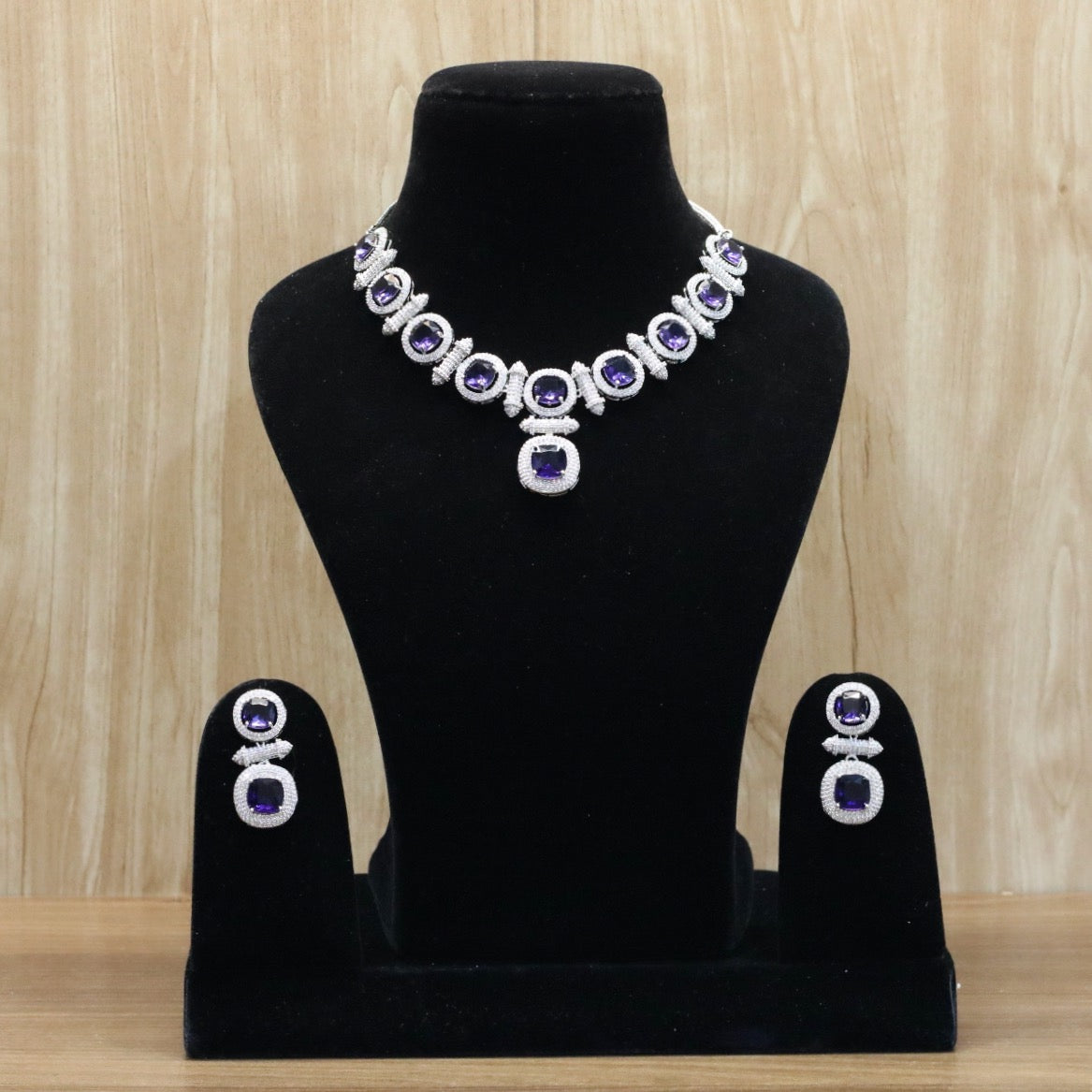 Nadira AD Necklace Set - AJEH Jewellery