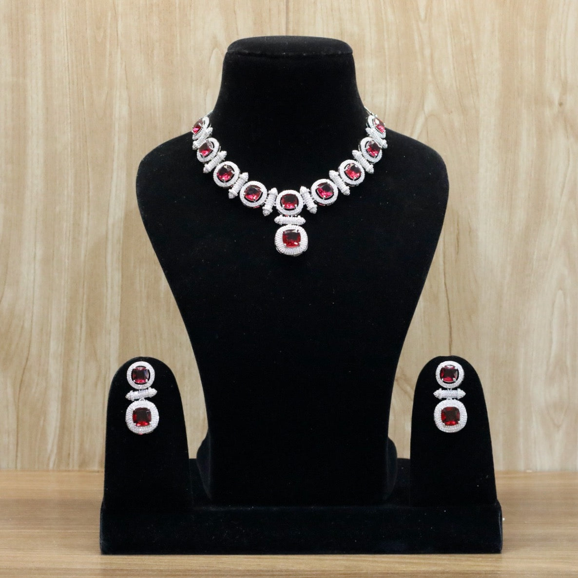 Nadira AD Necklace Set - AJEH Jewellery