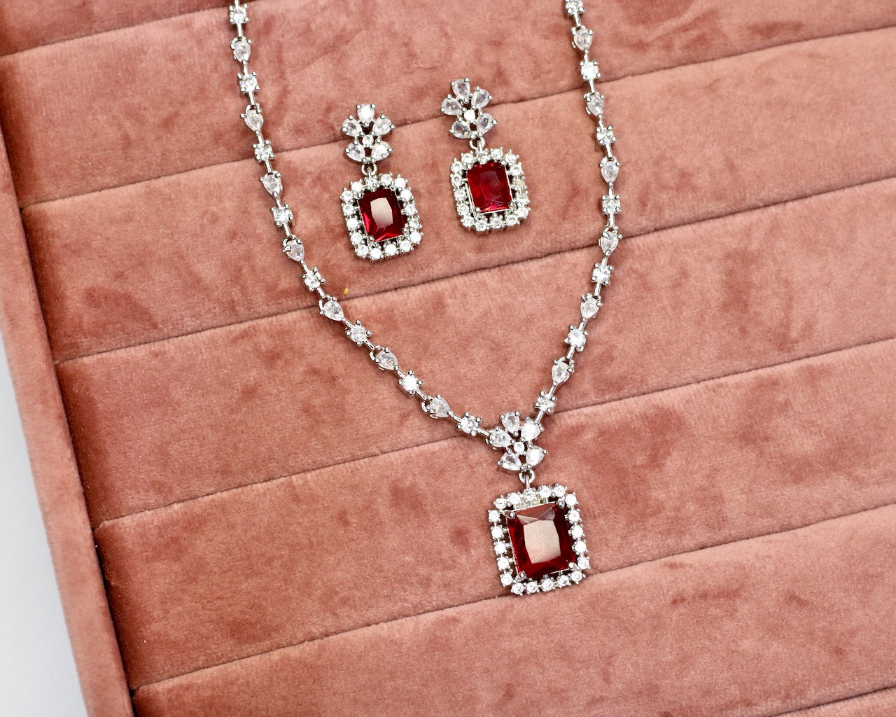 Alia AD Necklace Set - AJEH Jewellery