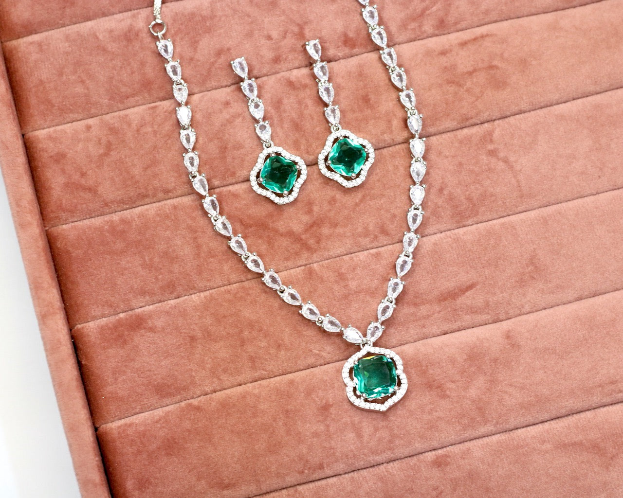 Najwa AD Necklace Set - AJEH Jewellery