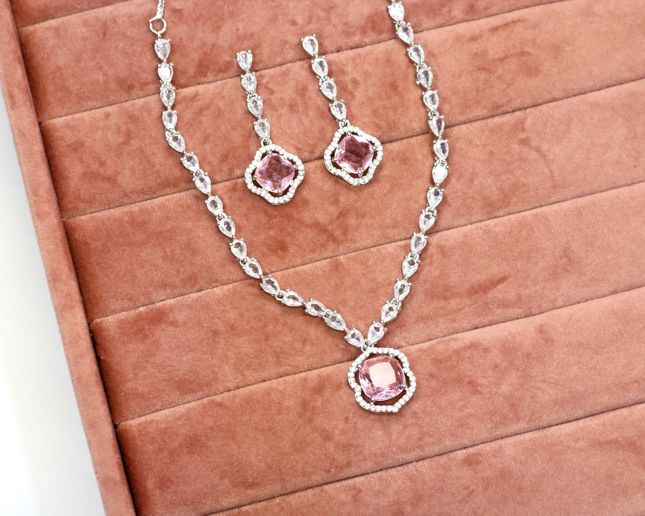 Najwa AD Necklace Set - AJEH Jewellery