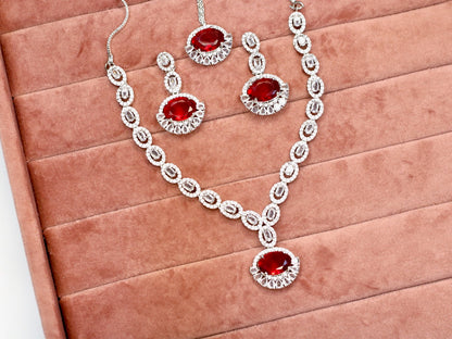 Ruya AD Necklace Set - AJEH Jewellery