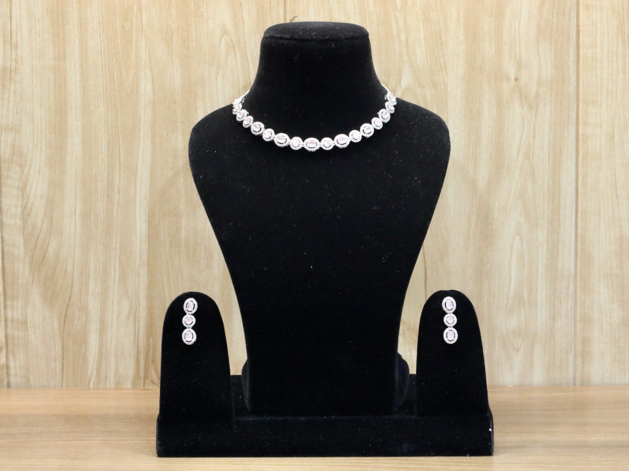 Laila AD Necklace Set - AJEH Jewellery