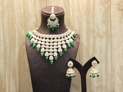 Bilqis Kundan Necklace Set - AJEH Jewellery