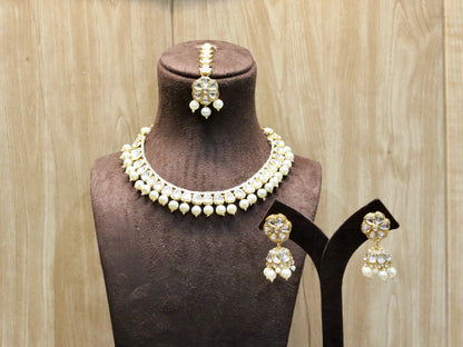 Famya Kundan Necklace Set - AJEH Jewellery