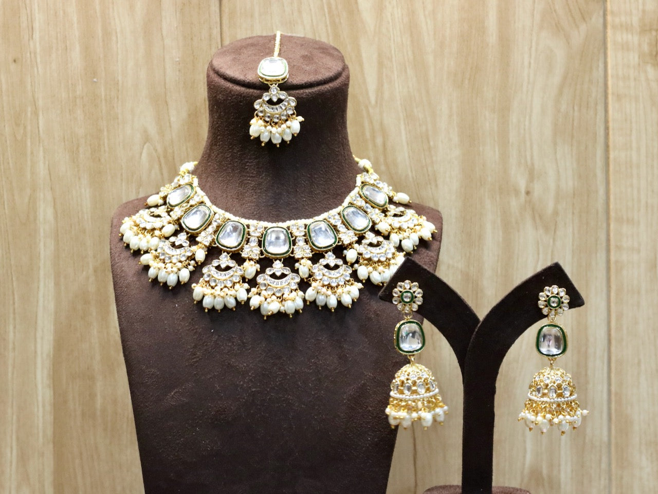 Ifra Kundan Necklace Set - AJEH Jewellery