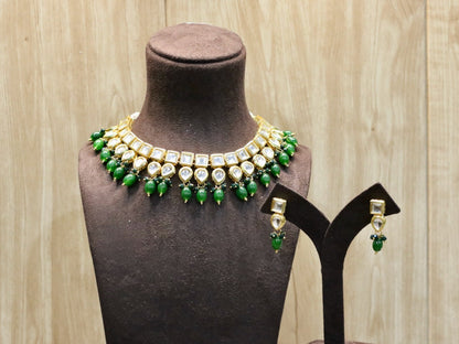 Ruhaniyat Kundan Necklace Set - AJEH Jewellery