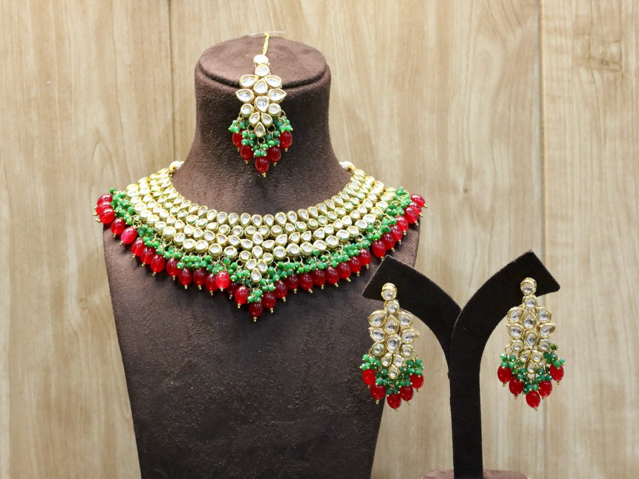 Mallika Kundan Necklace Set - AJEH Jewellery