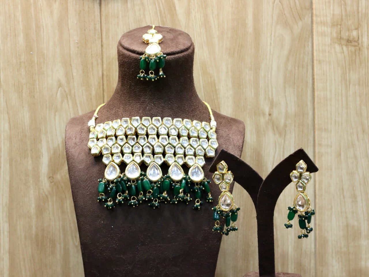 Mahroom Kundan Necklace Set - AJEH Jewellery