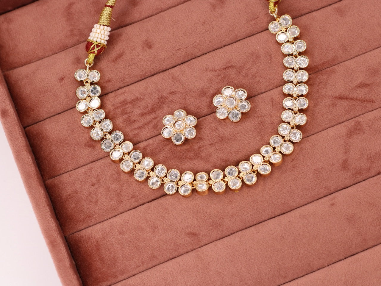 Tooba Kundan Necklace Set - AJEH Jewellery