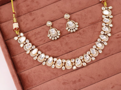 Waseela Kundan Necklace Set - AJEH Jewellery