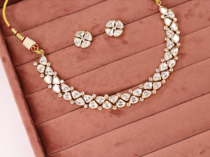 Barika Kundan Necklace Set - AJEH Jewellery