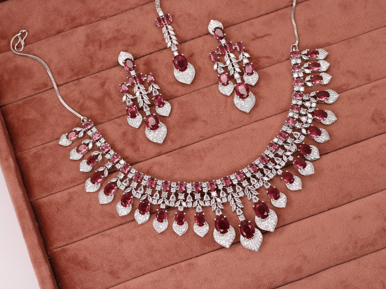 Ruqaya AD Necklace Set - AJEH Jewellery