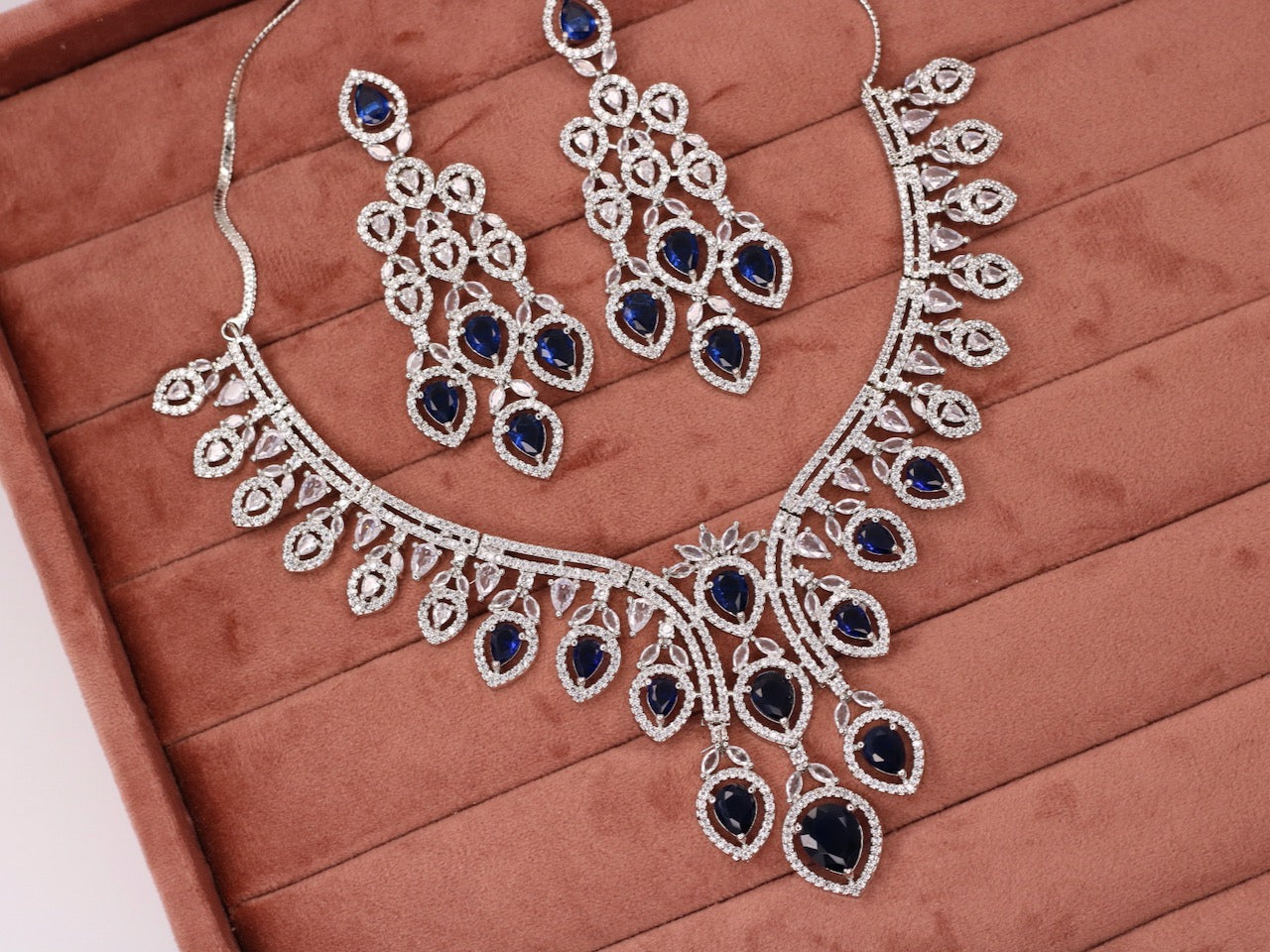 Madiha AD Necklace Set - AJEH Jewellery