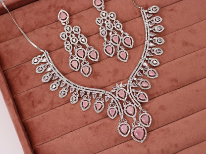 Madiha AD Necklace Set - AJEH Jewellery