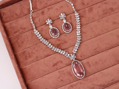 Zahra AD Necklace Set - AJEH Jewellery