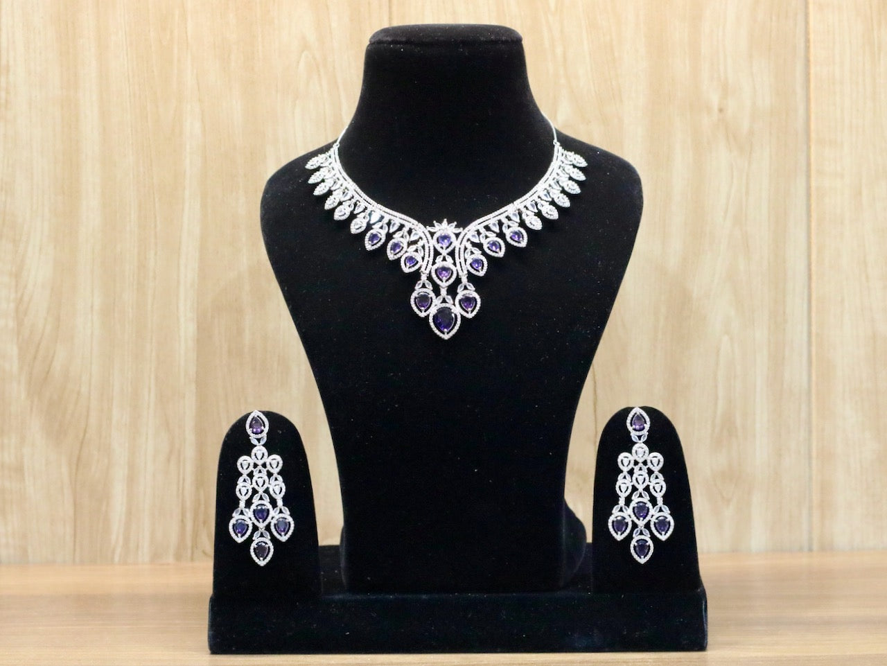 Madiha AD Necklace Set - AJEH Jewellery