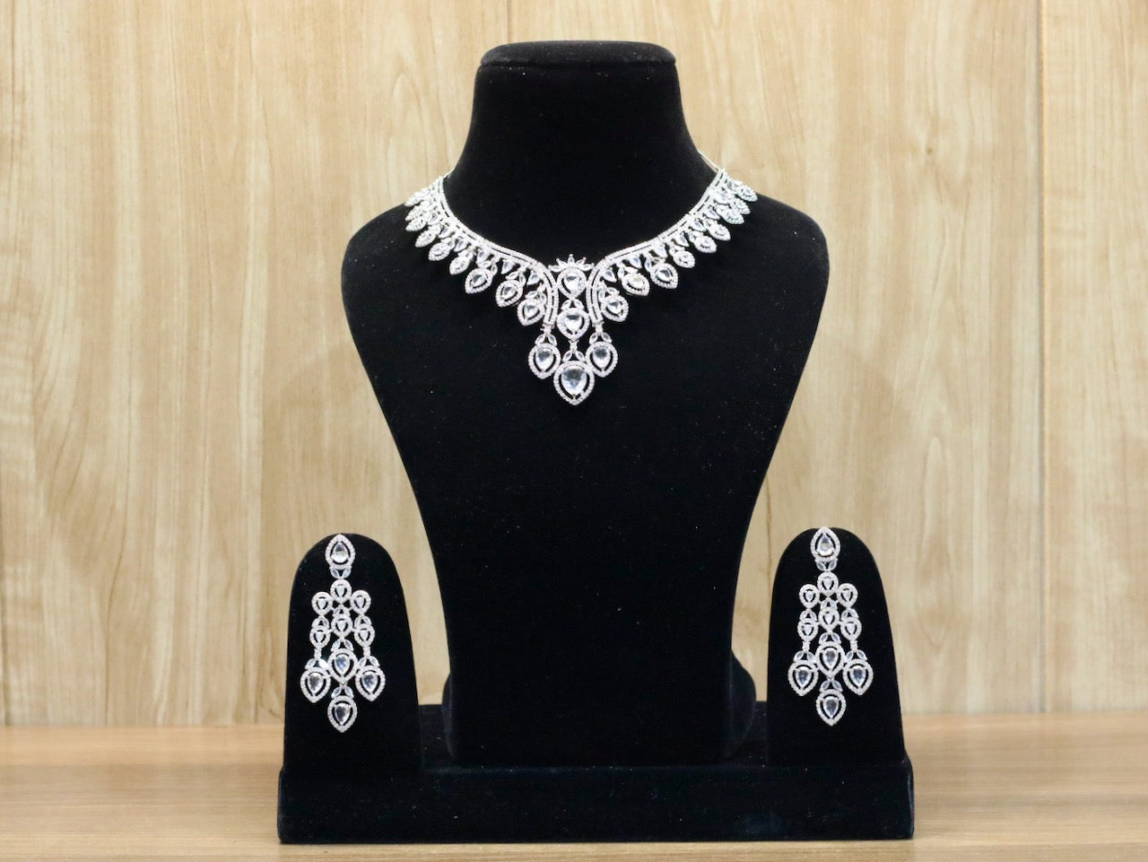 Madiha AD Necklace Set - AJEH Jewellery