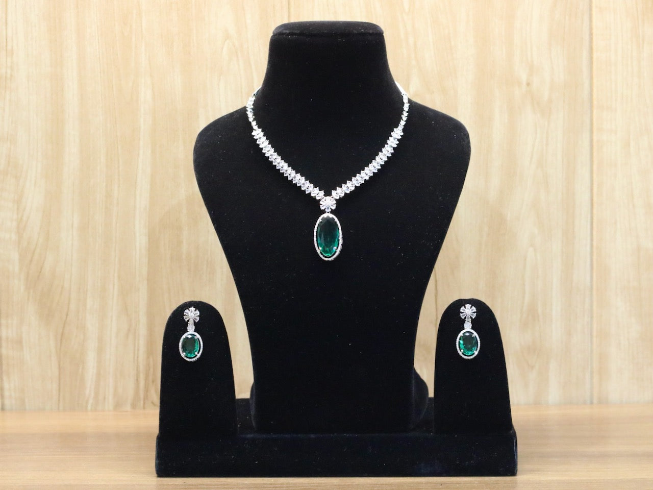 Zahra AD Necklace Set - AJEH Jewellery