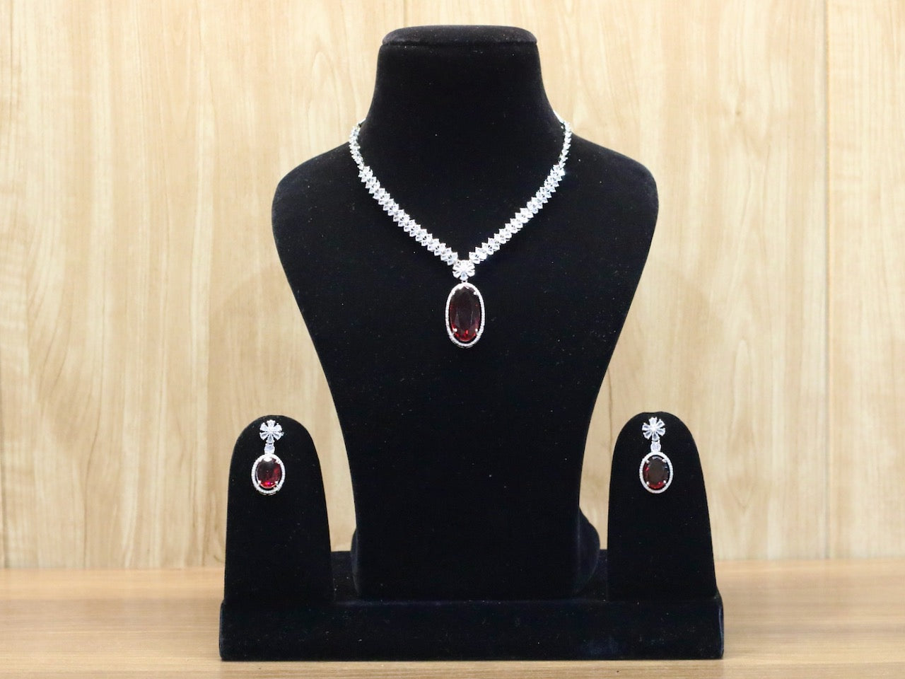 Zahra AD Necklace Set - AJEH Jewellery