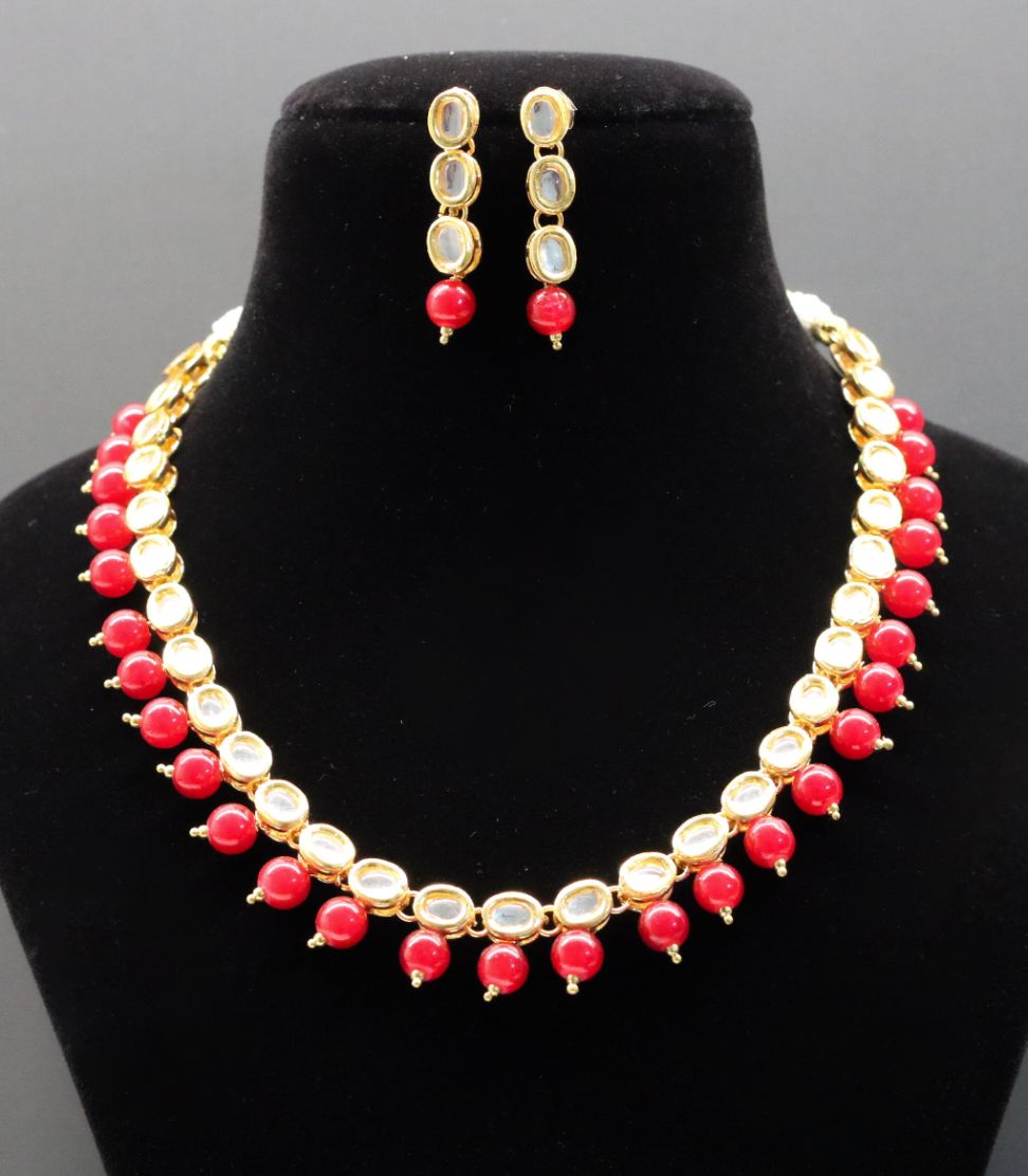 Inayat Kundan Necklace Set - AJEH Jewellery