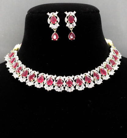 Lavanya AD Necklace Set - AJEH Jewellery