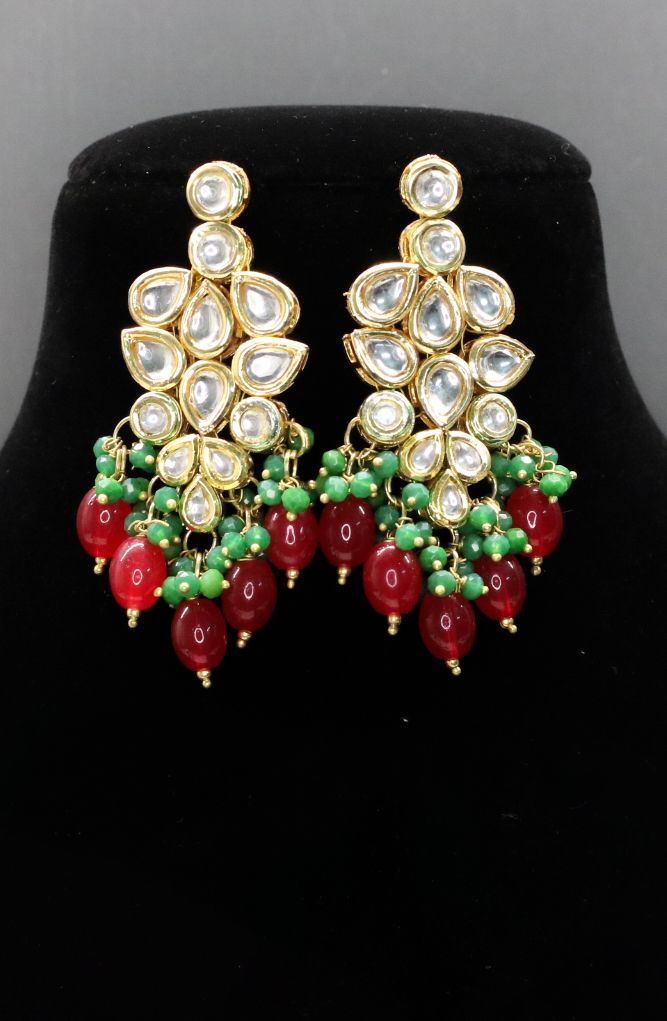 Mallika Kundan Necklace Set - AJEH Jewellery