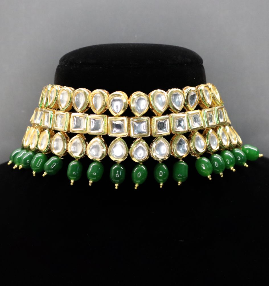 Naayaab Kundan Necklace Set - AJEH Jewellery