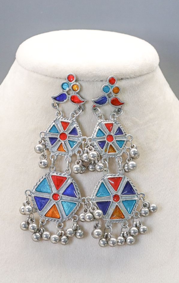 Qurbat Oxidised Earrings - AJEH Jewellery