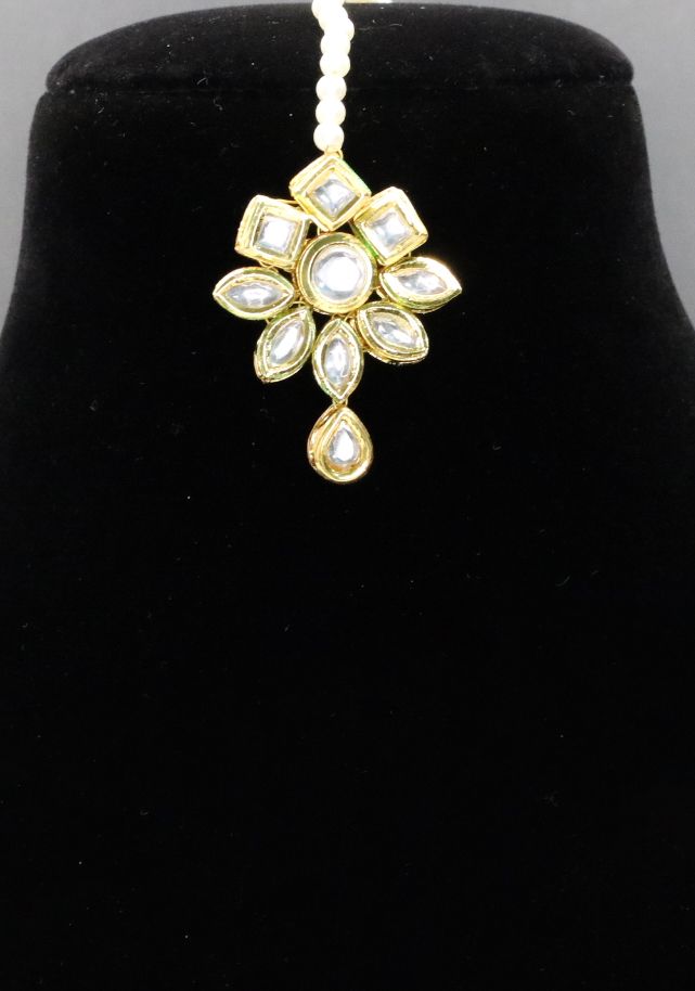 Raina Kundan Maangtika - AJEH Jewellery