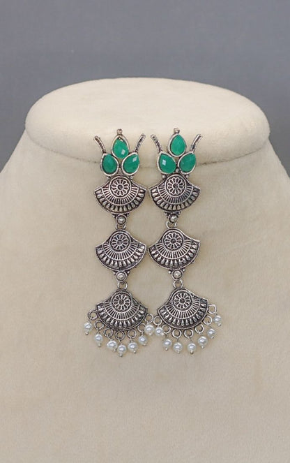 Riwaayat Oxidised Earrings - AJEH Jewellery