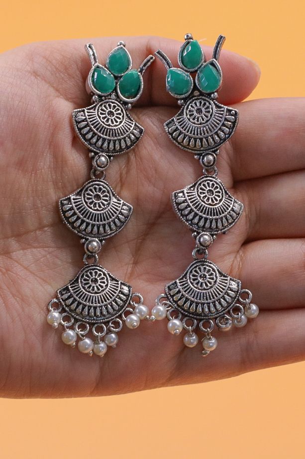 Riwaayat Oxidised Earrings - AJEH Jewellery