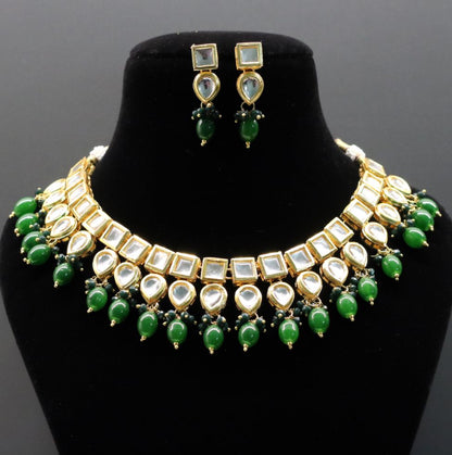 Ruhaniyat Kundan Necklace Set - AJEH Jewellery