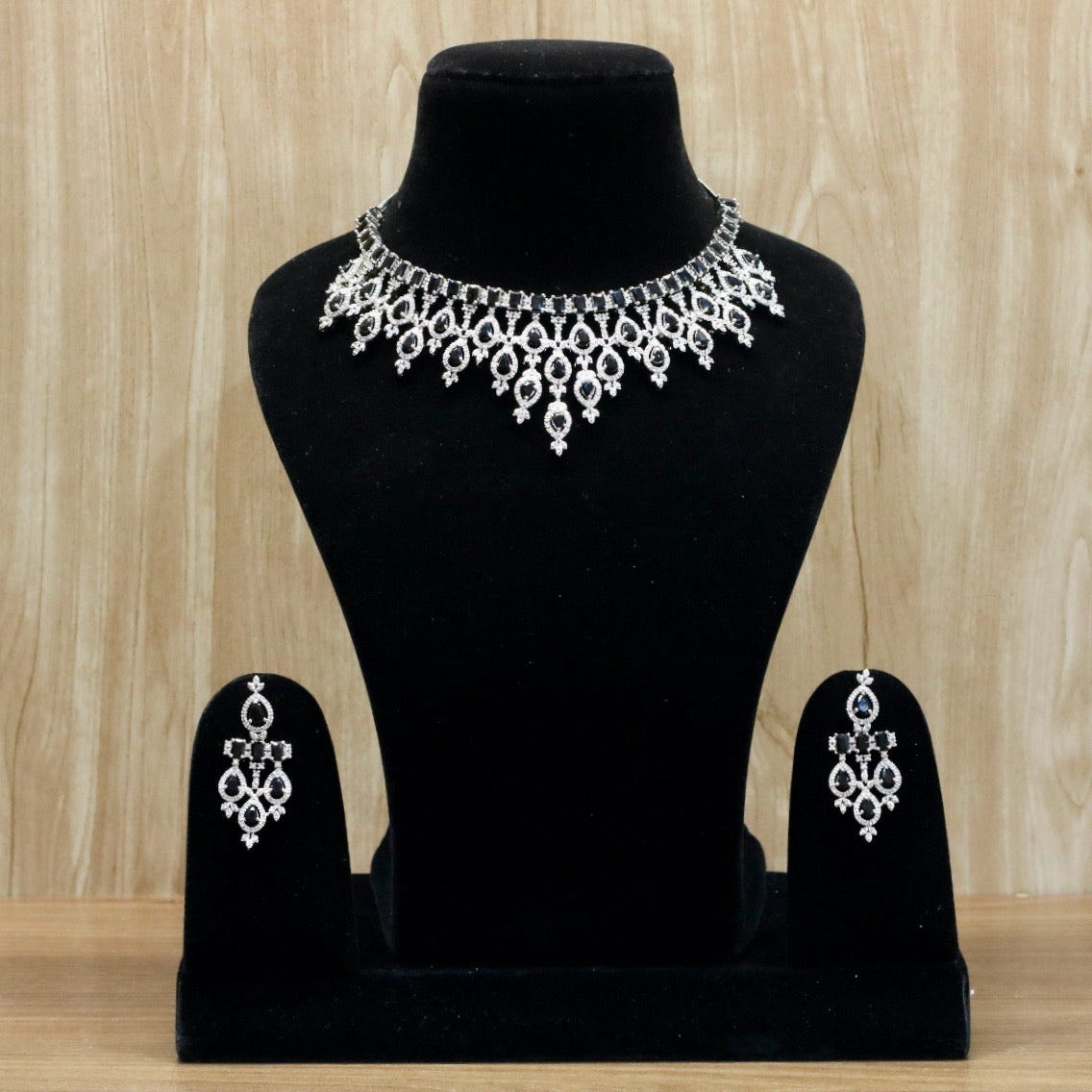 Rawiya AD Necklace Set - AJEH Jewellery