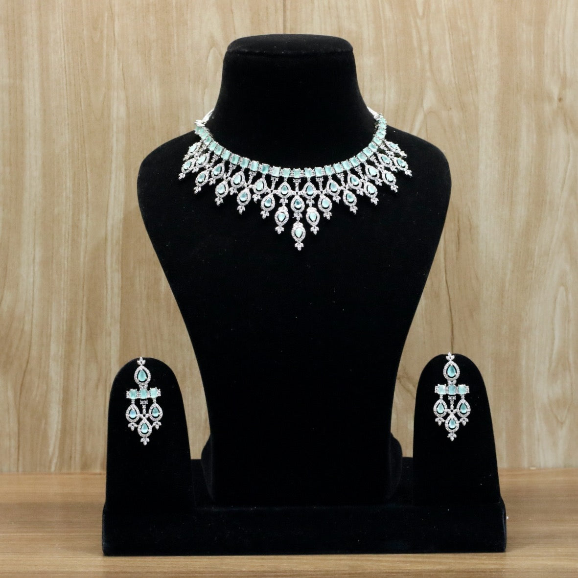 Rawiya AD Necklace Set - AJEH Jewellery