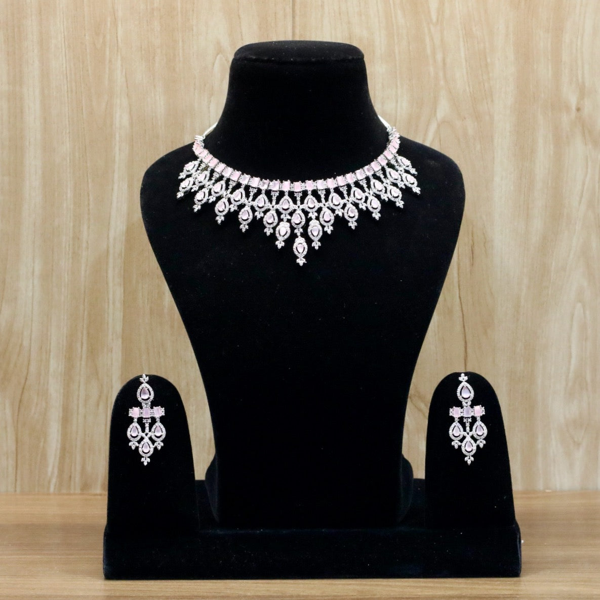 Rawiya AD Necklace Set - AJEH Jewellery