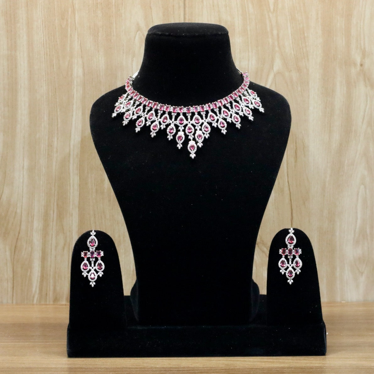 Rawiya AD Necklace Set - AJEH Jewellery